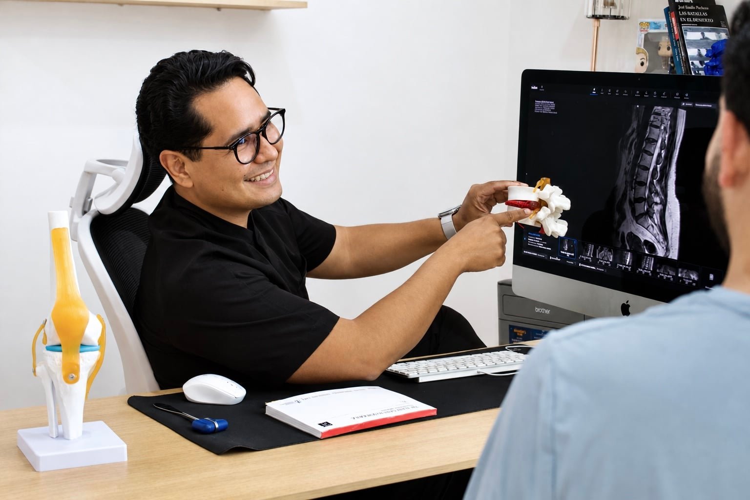 Consulta médica con especialista en ortopedia y traumatología